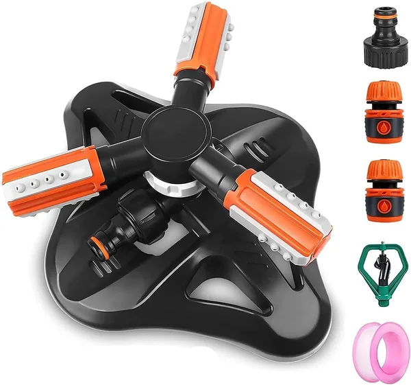 Garden Sprinkler Sprinkler for Yard 360 Automatic Rotation Adjustable, Suitable For Lawn Irrigation Systems in Garden And Courtyards, Equipped With Quick Couplings And Replacemen