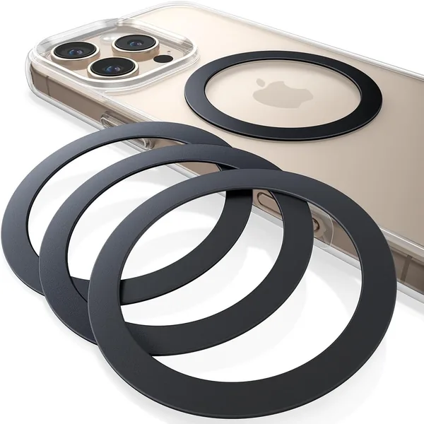 Lamicall for Mag Safe Sticker Ring - Universal Magnetic Metal Plate Compatible with Wireless Charger Case