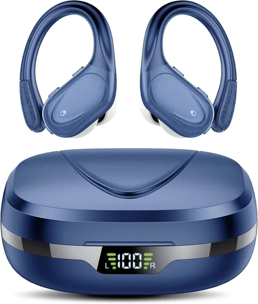 Casques Bluetooth Sport Sans Fil 60h avec Réduction de Bruit CVC8.0, Écouteurs Virevoltant avec 4 Microphones ENC IPX