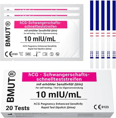 20 Pregnancy Tests - 10 mIU/ml Early HCG Test Set Best Deal