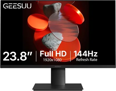 GEESUU Monitor PC de 24 pulgadas, Pantalla de Juego 100Hz/144Hz, Full HD, VESA 75x75mm, 6ms, VA, 99% sRGB, Luz Azul Baja, HD - 11% de Descuento