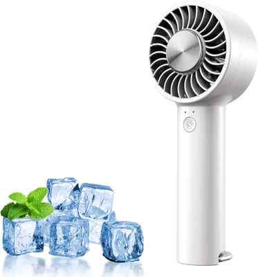 BEYYON Tragbarer Handventilator mit Kühlung, 5 Windstärken, 3-in-1 Hand- und Tischventilator, Ultraleicht, Miniaturventilator mit Tu