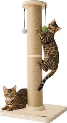 ZOMISIA 35'' Tall Cat Scratcher Post Sisal Wood Base Best Deal