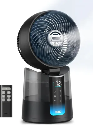 DREO TurboCool 516: Omnidirektionaler Lüfter mit Nebelfunktion für Computer, 150°+30°, 7,9 m/s Windstärke – Best Deal