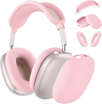 غطاء من السيليكون لعلبة سماعات AirPods Max، غطاء لبطانات الأذن/الأكواب/الحزام للسماعات AirPods Max (2026/2024/2022)