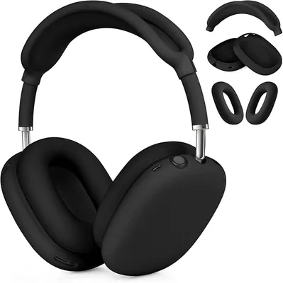 غطاء سيليكون لسماعات AirPods Max، غطاء وسادة الأذن/كؤوس الأذن/غطاء رباط الرأس لسماعات AirPods Max (2026/2024/2022)