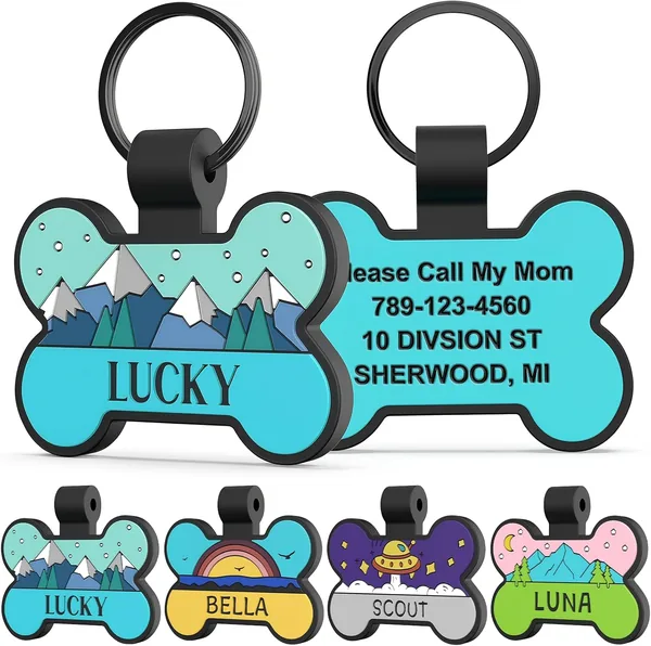 GiSUREY Silicone Dog Tags Personalized for Pets