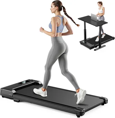 Treadmill 3 en 1 Compact - Marcheur LED et Contrôle à Distance - Silencieux pour Maison et Bureau, Mini Treadmill