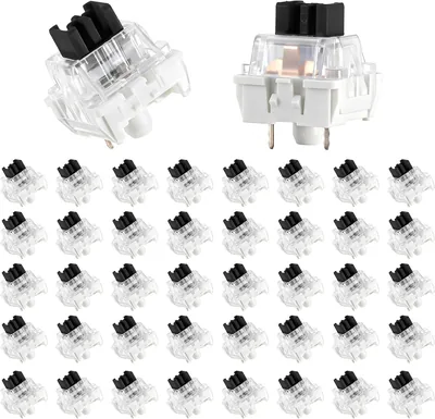 Mechanical Keyboard Switches - 50 Pcs Black Clicker Replacement