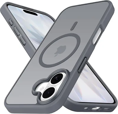 Ivoler Etui Magnetyczne Matowy Szary dla iPhone 17, Norma Wojskowa, Cienkie Silikonowe - Najlepsza Cena