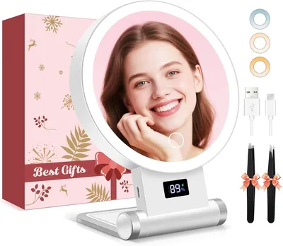 B Beauty Planet 1X/30X Verre Magnifiant avec Lumière, Affichage Batterie, Support 4-en-1, Double Face, 3 Couleurs Réglables, 2000m - Meilleur Prix