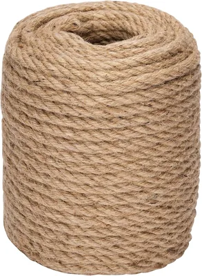 rloao 50m/164 Feet Jute Rope, 10mm Thick Jute String Twine Natural Hemp Rope, 4-Strand Twisted Jute 
