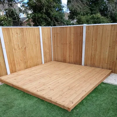 eDecks Reject Discount Decking Kit 9m2 - Pressure Treated Timber - 3m x 3m - No Handrails - Garden T