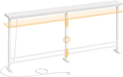 YATINEY Konsoltbord Narra Gangboet, 180 cm Lång Inreds- och Hallbord, 1 AC, 1 USB-A, 1 Type C