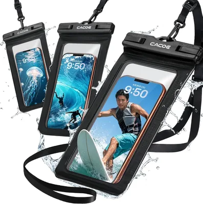 3個セット 大容量 スマートフォン 防水ケース iPhone用 水袋 ハンドストラップ付