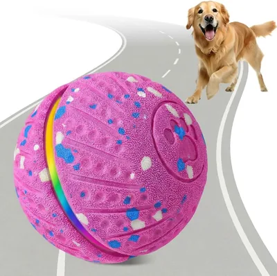 Interactive Dog Ball Light Bouncing Rolling Pink Best Deal