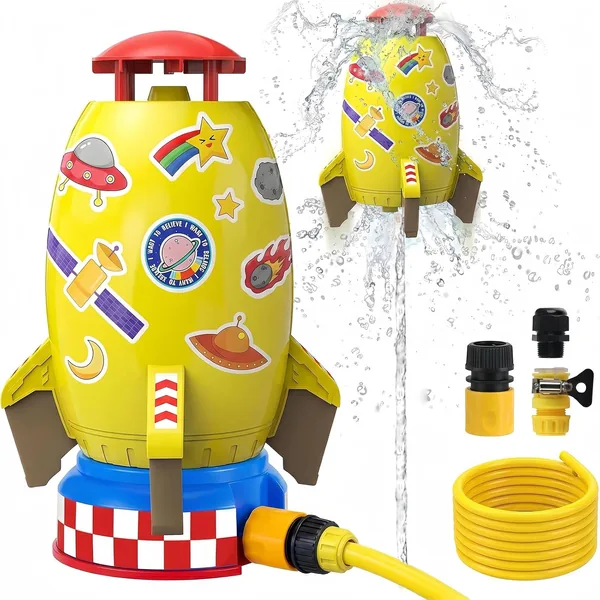 Kezidhp Wasserraketen Spielzeug für Kinder - Outdoor Rakete für Garten und Rasen, Geburtstagsgeschenk für Jungs