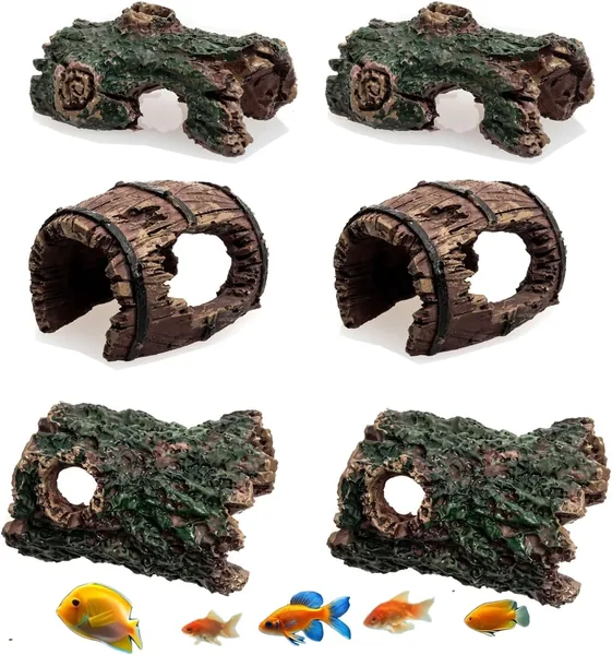 OYUUJII Dekoracje akwarium - 6 szt. kryjówka w akwarium, najlepsza oferta