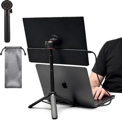 AiFeelife Portable Travel Monitor Stand, Adjustable Tripod for 15.6in Monitors
