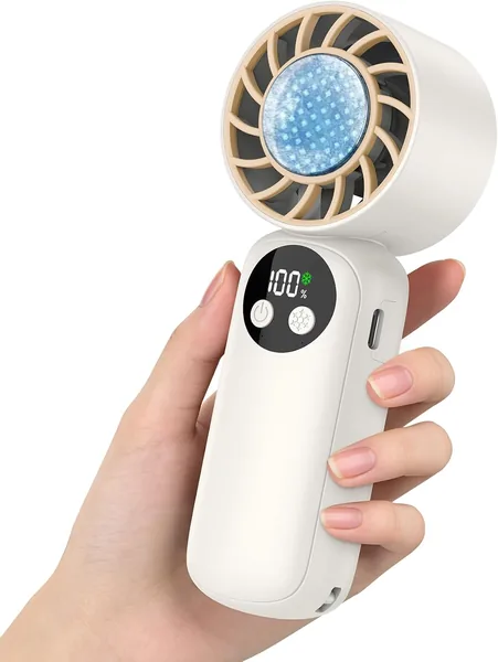Portable Handheld Fan, High Speed 1-199 Turbo Cooling, 4000mAh Battery Electric Fan Handheld