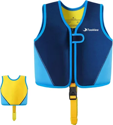 Tooklee Kinder Schwimmweste, TÜV-geprüft, Neopren Schwimmhilfe für Kinder, Verstellbar, Leicht und Bequem, Unterstützung