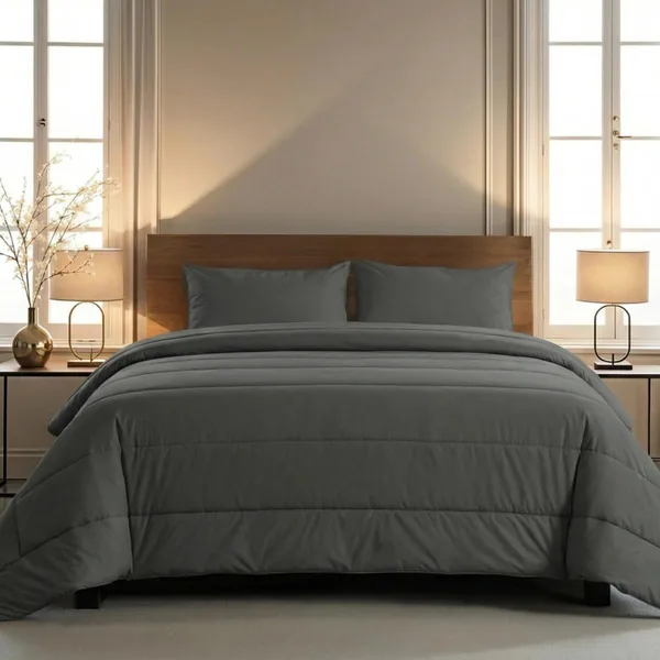 Zelesta Comfort Uni 2-in-1 4-Jahreszeiten Ganzjahresbettdecke ohne Bezug - Bett in 10 Sek, Temperaturregulierend, Waschbar 40 C