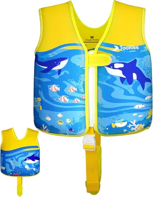Tooklee Kinder Schwimmweste Verstellbar, Neopren Schwimmhilfe für Kinder, TÜV-geprüft & Sicher, Leicht und Bequem, Baby - 26% Rabatt