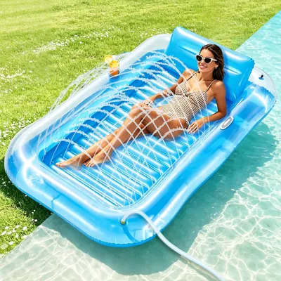 Inflatable Tanning Pool met Airmatras, Solair Zwembad voor Volwassenen met Kussen, 50.99 € - Best Deal