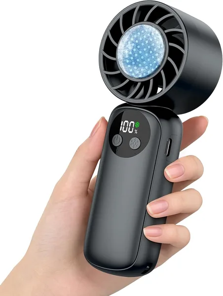 Portable Handheld Fan, High Speed 1-199 Turbo Cooling, 4000mAh Battery Electric Fan Handheld