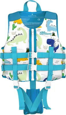 Vestido de Natación Neopren para Niños, Traje de Baño de Entrenamiento para Niñas y Niños de 2 a 9 Años con Cinturas Ajustables - SML(15-40kg)