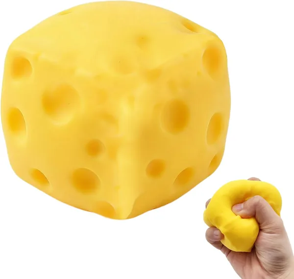 Big Cheese Squishy Square, Juguete Anti-Estrés Divertido, Queso Forma Sensorial Fidget, 13.99€