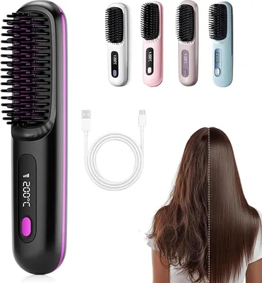 Go Brush Pro Cordless Hair Straightener Brush Best Deal