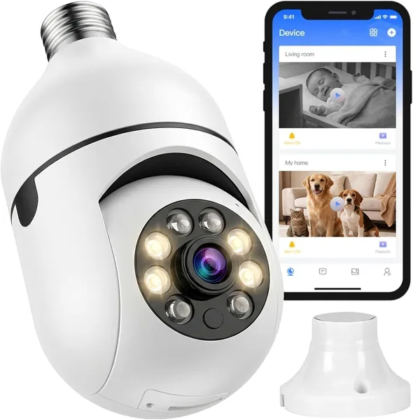 C mera L mpada de Seguran a Wifi 360 Full HD 1080P Bivolt