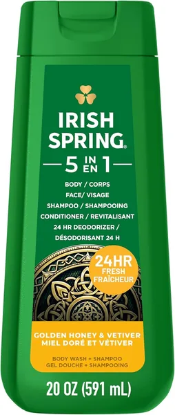 Irish Spring 5 in 1 Moisturizing Body Wash for Men