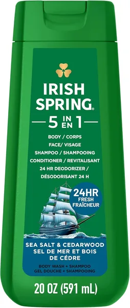 Irish Spring 5 in 1 Moisturizing Body Wash for Men