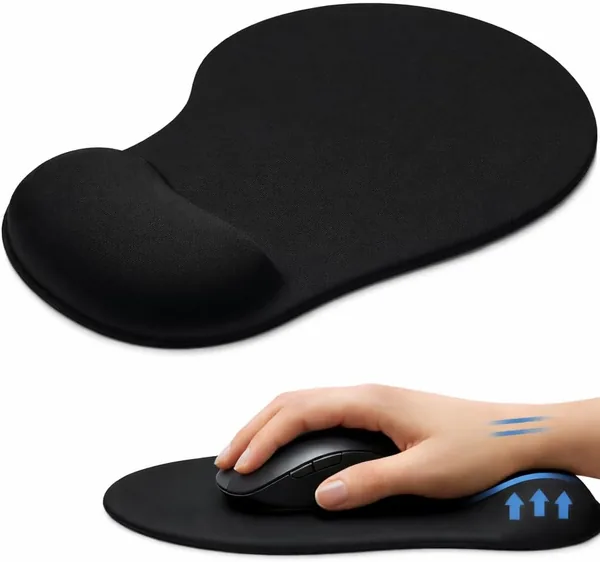 Ergon mico com Apoio de Punho em Gel Reduz a Tens o na M o Antiderrapante Minimalista Escrit rio Gamer Trabalho Linha Super Premium PRETO