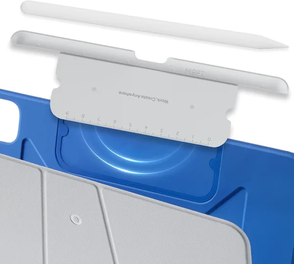 MOFT Pencil Holder for Apple Pencil Pro, Apple Pencil 2nd Generation, Compatible with Magic Keyboard, MOFT Dynamic Folio & Float Folio for iPad, White