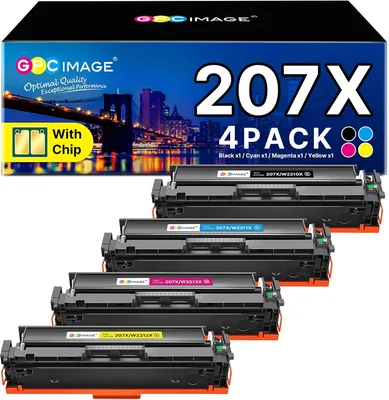 GPC IMAGE 207X mit Chip MFP M283fdw Toner Kompatibel mit HP 207X 207A Multipack für HP Color LaserJet Pro MFP M283fdw Toner - 49% Rabatt