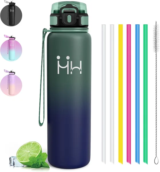Thermal Bottle 1 Litre - Leakless Thermal Bottle - Thermal Water Bottles with Straw - Keeps Hot for 12 Hours/Cold 24 Hours