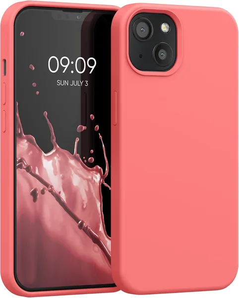 Kw Mobile Telefoncas för iPhone 13, Silikoncas med Omlott Ladning - Pastelkor
