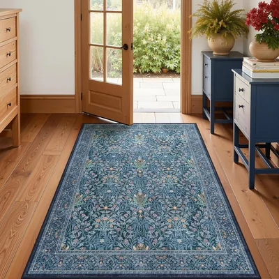 Dadasgk Floral Dark Blue 3x5 Area Rugs Best Deal