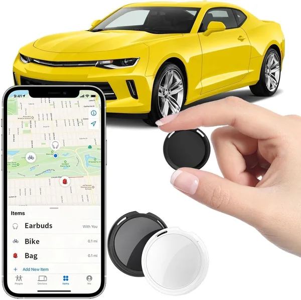 2 Pack Mini GPS Tracker for Car Work with Find My (iOS Only)