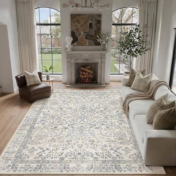 PureCozy 8x10 Blue Area Rug