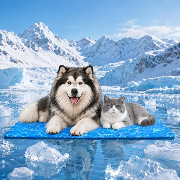 Tappetino Raffreddante per Cani e Gatti, 120x80 cm, Mat Gel, Tessuto Oxford, Extra Spesso, Coperta Auto-Raffreddata