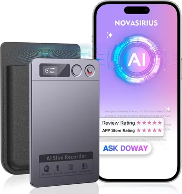 Smart AI Voice Recorder with Transcription & Summarization - 64GB, 152 Languages