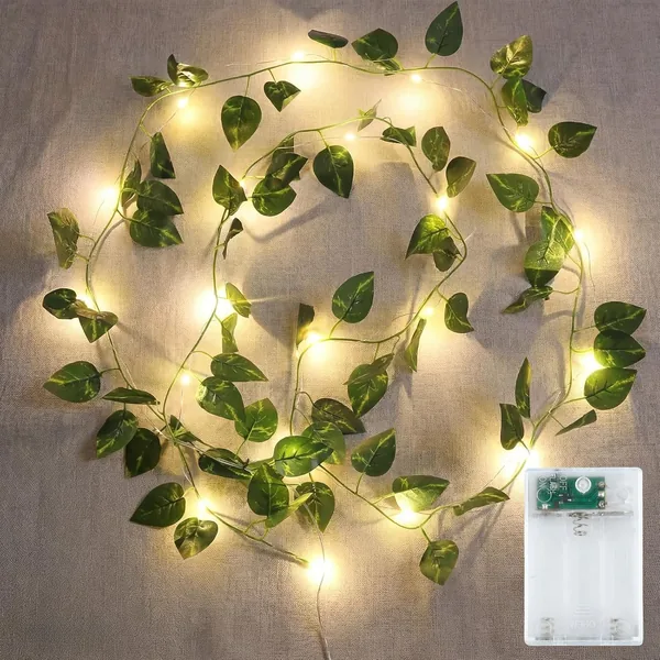 Artificial Ivy with LED Lights, 20 Led String Light with Leaves