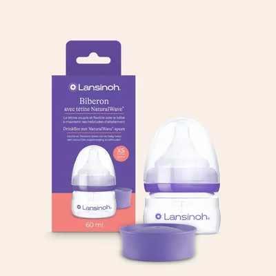 Lansinoh Baby Bottle with NaturalWave Teat XS, 60 ml