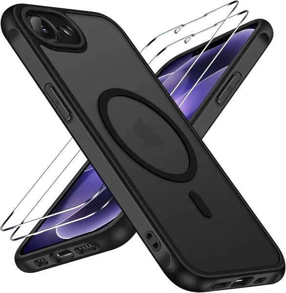 Copritastiera Magnetico iVoler per iPhone 17e/16e con 2 Vetri Temperati, Compatibile con MagSafe - Trasparente