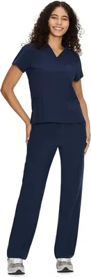 COZY SCRUBS Uniforme Médico Mujer Scrubs - Conjunto Enfermería con Blusa Cuello V y Pantalón Recto, 9 Bolsillos Best Deal