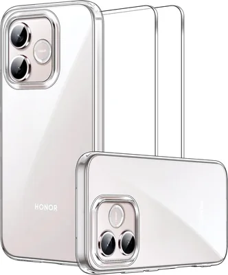 Cover Lemxiee per Honor 600 Lite + 2 Pellicole Temperate in Vetro per Honor 600 Lite Trasparente TPU